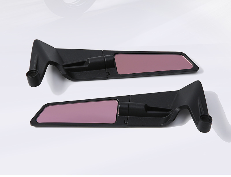 Cross-Border Small Fixed-Wing Motorcycle Rearview Mirror Modification Accessories Suitable for Kawasaki Yamaha Rotatable Purple Mirror