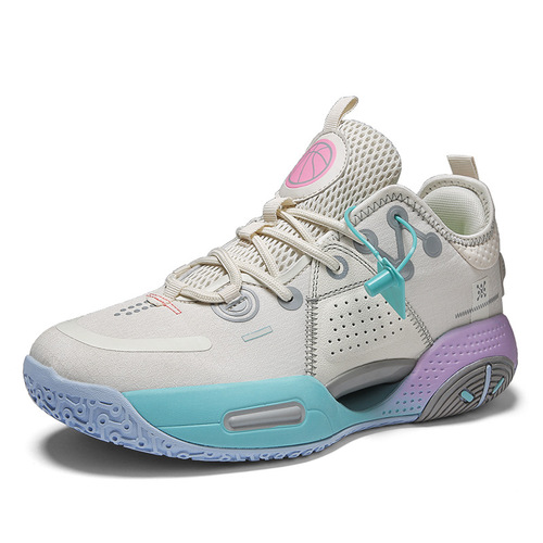 Cross-border offline wholesale new practical basketball shoes for men and women, junior high school students, low-top blue basketball shoes