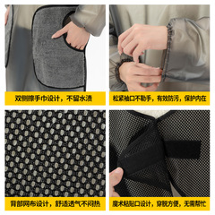 長袖圍裙女家用廚房防水防油大人罩衣可擦手反穿衣工作服可印logo