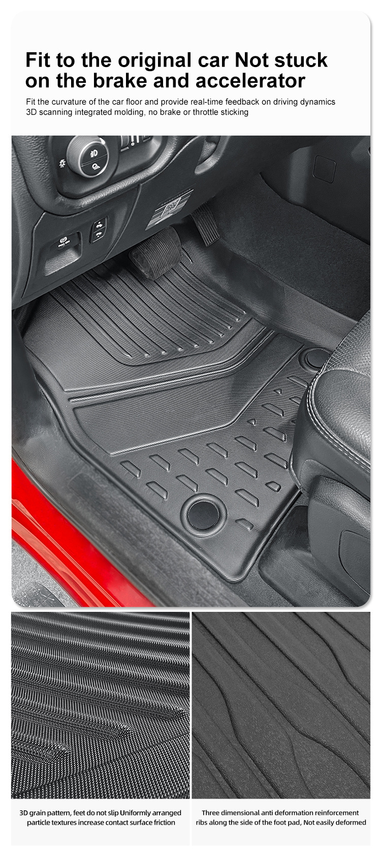 Suitable for 19-24 Dodge Ram 1500 Car Floor Mats Waterproof and Fully Environmentally Friendly Tpe Floor Mats