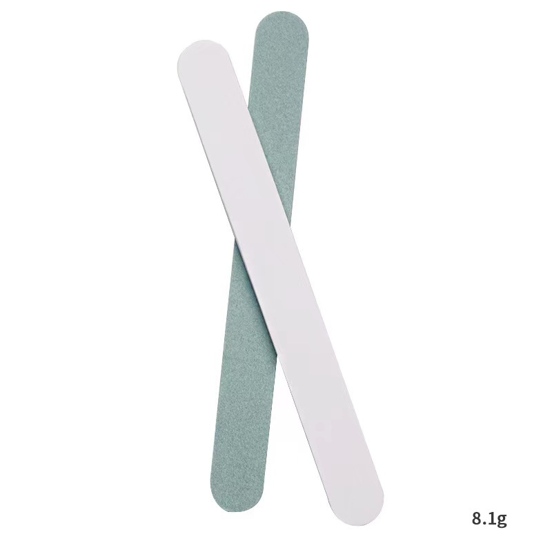 Nueva tira larga redonda de pulido de uñas palo de plata herramienta de uñas de doble cara manicura pulido tira de pulido de uñas