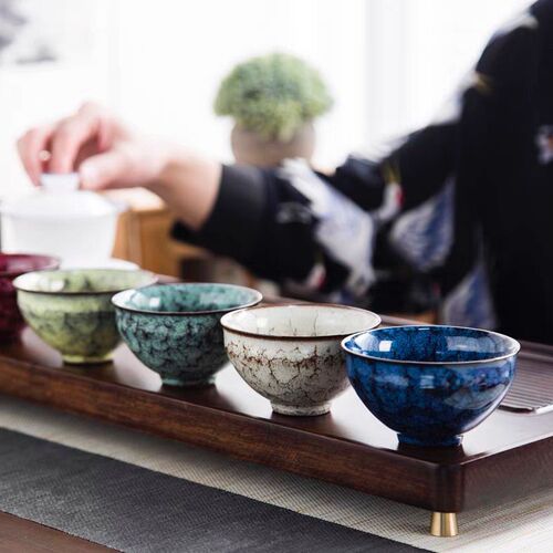 Yao Bian Wu Xing Cup Tea Cup Tea Lamp Owner Cup Ceramic Large Size Tea Drinking Cup Gong Fu Tea Set Wholesale Logo Gift