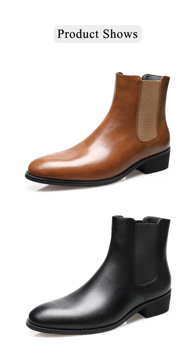 Stivali da uomo alla moda, stivali a metà tubo autunno e inverno_voghion.com