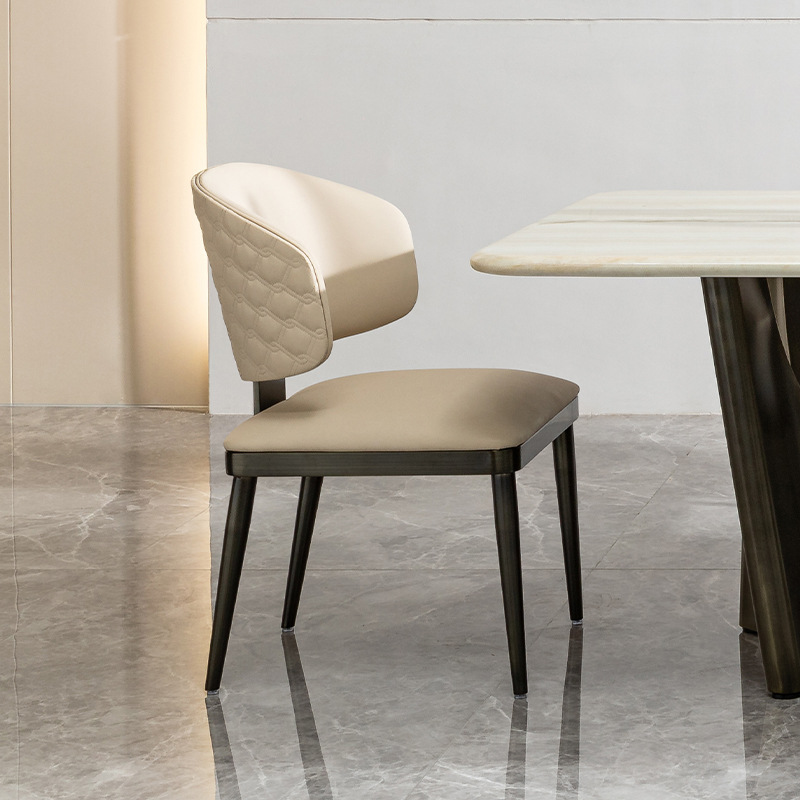 Juego de Comedor de Mármol y Acero Inoxidable para 10 Personas Rectangular Desmontable para Restaurante image 8