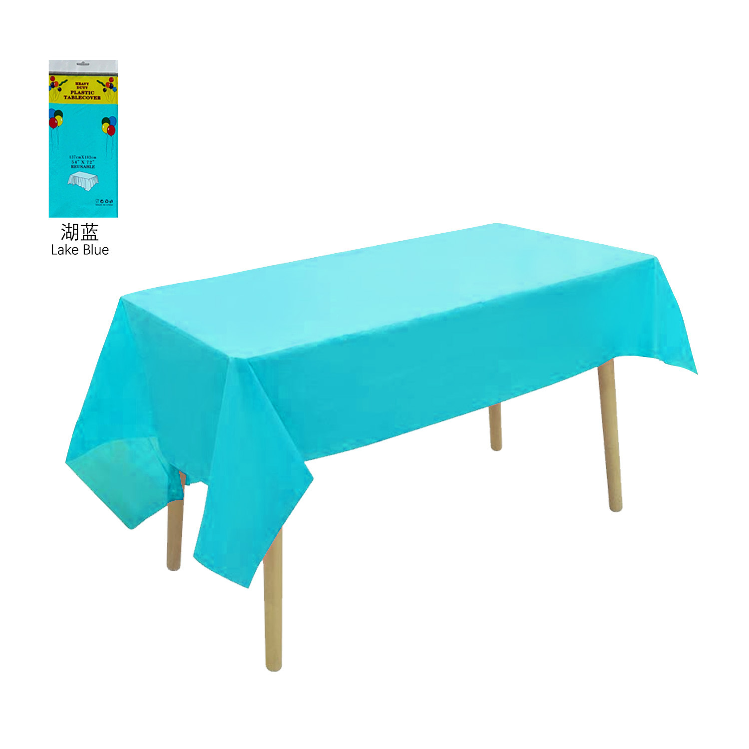 Mantel Desechable Rectangular 137 x 183 cm de Plástico PE para Fiestas