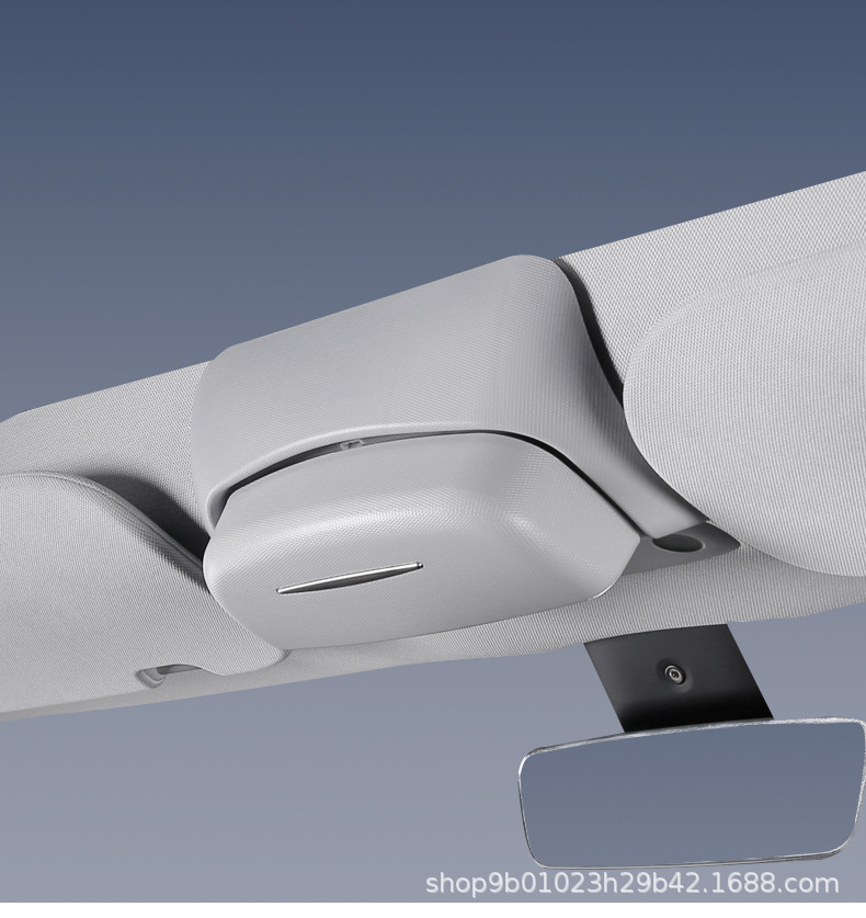 Tesla Model Y/3 Car-Mounted Glasses Case, Sunglasses Storage Clip, Modified Car Interior Accessory, Magic Glasses Case