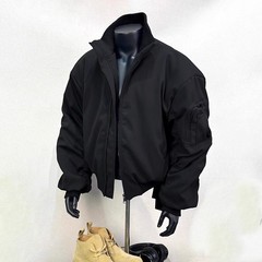 飞行员夹克外套男2025春秋款美式廓形短款冲锋立领教练棒球服男装