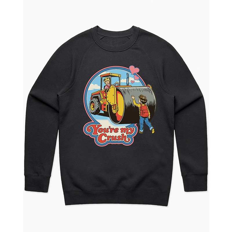 European and American dark illustration fun classic American retro men's and women's thickened high-end fashion brand loose round neck sweater
