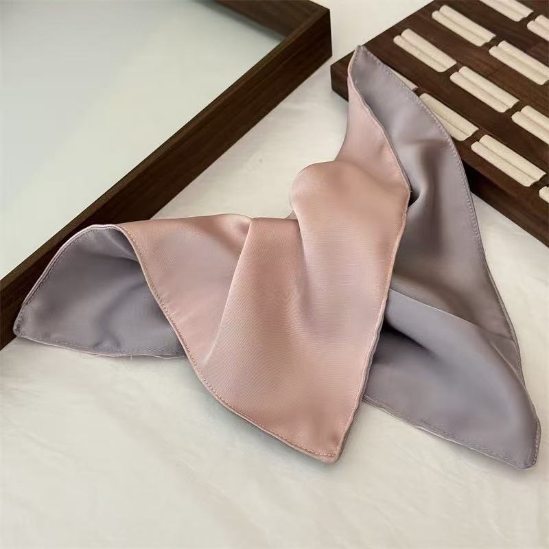 5679 스퀘어 스카프 - 솔리드 컬러 핑크, 퍼플 (25cm)