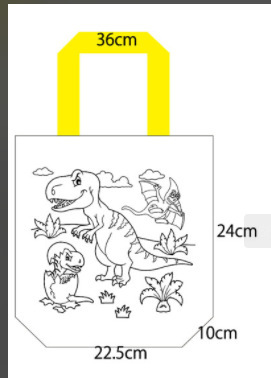 Niños hechos a mano DIY pintando bolsas de graffiti personalizadas regalo de jardín de infantes dibujos animados no tejidos pintura relleno bolsas de mano