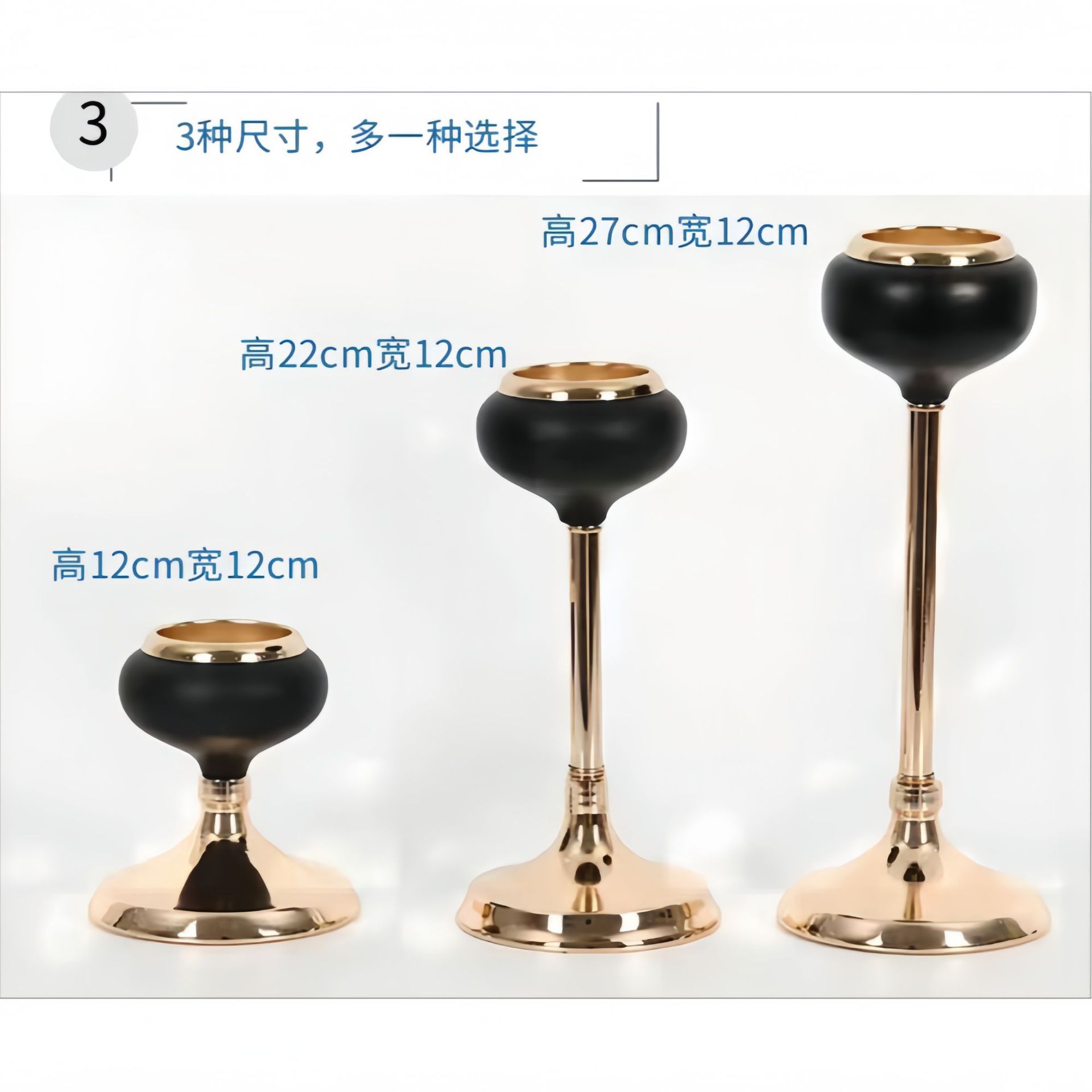 Candelaria creativa cena de vela metálica europea candelabro romántico estilo nórdico candelabro decoración navideña