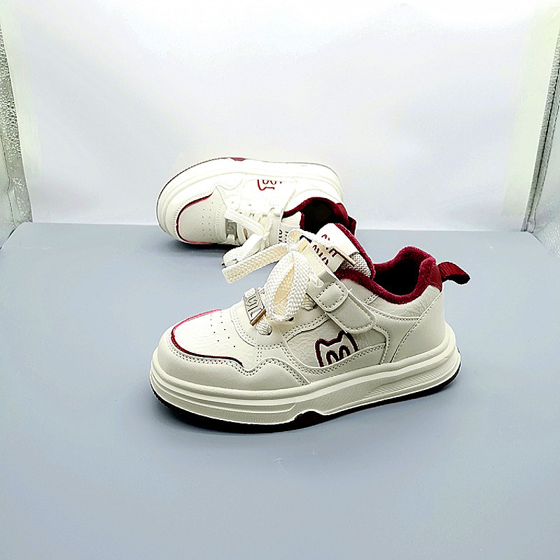 32-37 Tales de invierno de cuero de algodón zapatos deportivos de cuero para niños zapatos de skate para niños de primaria y media edad zapatos de carrera para niños