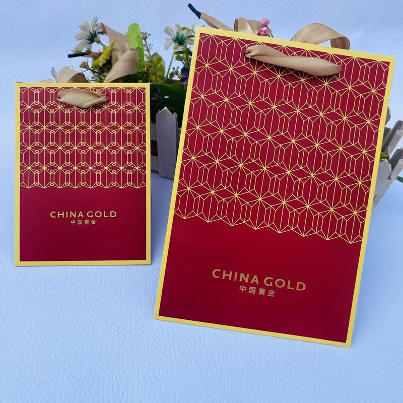 Medium Gold Dafu Brand Jewelry Box Paper Bag Small Red Handbag Liufeng Jinyuan Old Phoenix Paper Bag in Stock Medium Gold Dafu Brand Jewelry Box Paper Bag Small Red Handbag Liufeng Jinyuan Old Phoenix Paper Bag in Stock