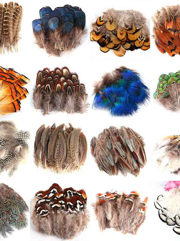 5Diy Handmade Jewelry Accessories Feather-Colored Chicken Feathers Crafts Clothing Decoration Dream Catcher Materials