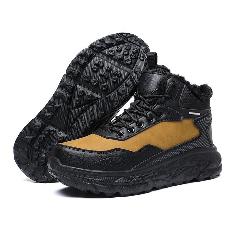 2025 otoño y invierno zapatos de algodón para hombres impermeables botas de nieve zapatos de invierno para hombres zapatos deportivos de lana del noreste botas calientes