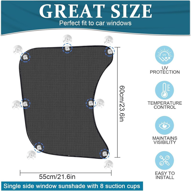 Cross-border explosion truck sunshade with suction cup side window sunshade suitable for all kinds of trucks universal anti-ultraviolet