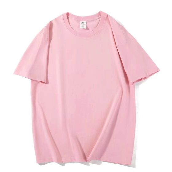 Summer 230g Heavy Cotton Knitted Sleeve Short-sleeved T-shirt Trendy Brand Clothing Base Shirt Men's Couple Clothing Casual Clothes