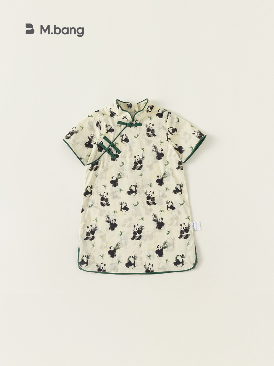 Youbao ropa para niños nuevos productos de verano vestido de bebé femenino falda para niños estampado chino vestido cheongsam retro para niñas