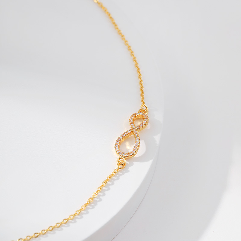 Simple Style Bow Knot Copper Plating Zircon Bracelets 1 Piece