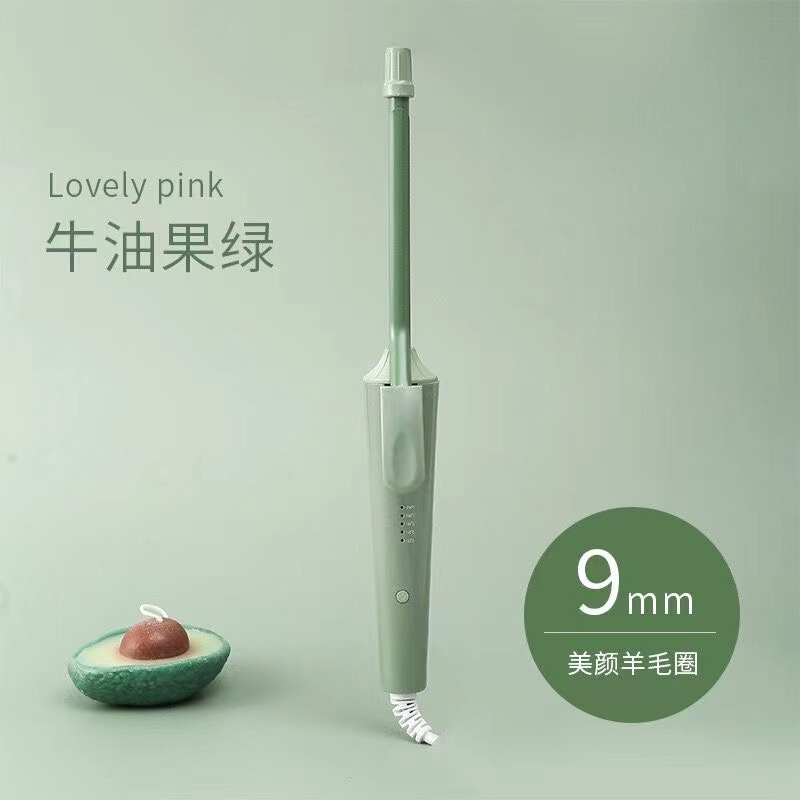 Five-Speed Adjustable Teddy Curling Iron for Wool Curls, 9mm Ultra-Fine Air Bangs for Women, Small Size Water Wave Curls for Men, Short Hair