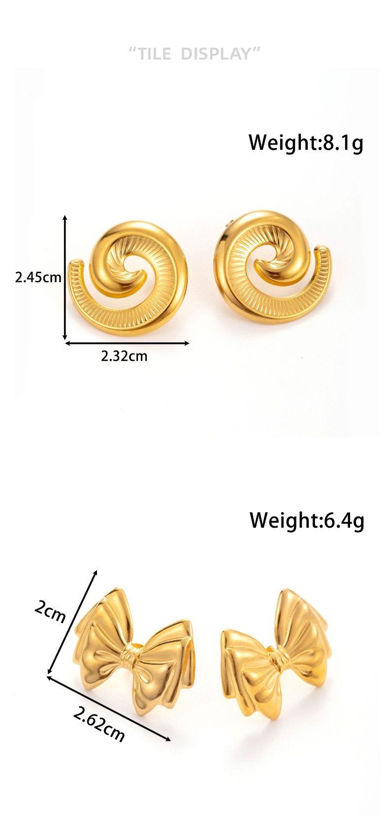 Titanium Steel Material Heart Shape, Bow Knot Pattern 1 Pair French Style Modern Style Heart Shape Bow Knot Plating Titanium Steel Ear Studs