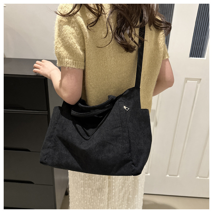 1083g Weight Synthetic Leather Lining Material Zipper Closure Type Single Shoulder Strap, Top Handle Strap Type Shoulder Bag, Handbag, Crossbody Bag Bags Type Daily Occasion corduroy Material Solid Color Pattern All Seasons Season Women's Gender Basic Style Square Shape Medium Size Women's Medium Corduroy Solid Color Basic Square Zipper Shoulder Bag Handbag Crossbody Bag 15