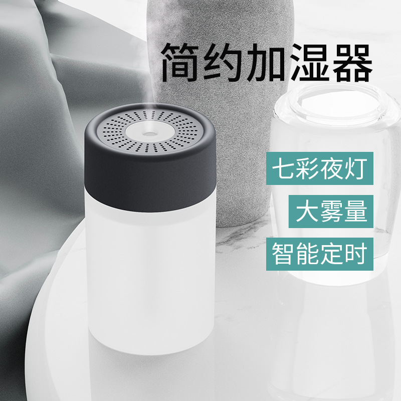 새로운 국경 간단한 가습기 usb 다채로운 야간 조명 자동차 홈 분무기 데스크탑 사무실 선물 인쇄