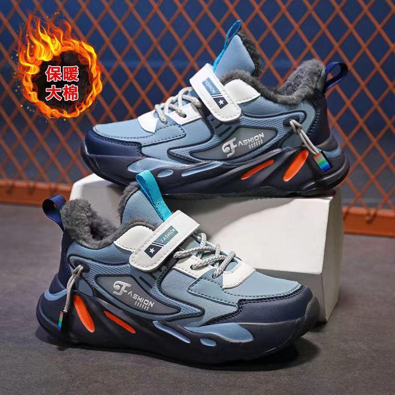 Zapatos deportivos para niños al por mayor, primavera y otoño 2024, nuevos zapatos infantiles transpirables e impermeables para correr, zapatos de cuero para estudiantes más grandes