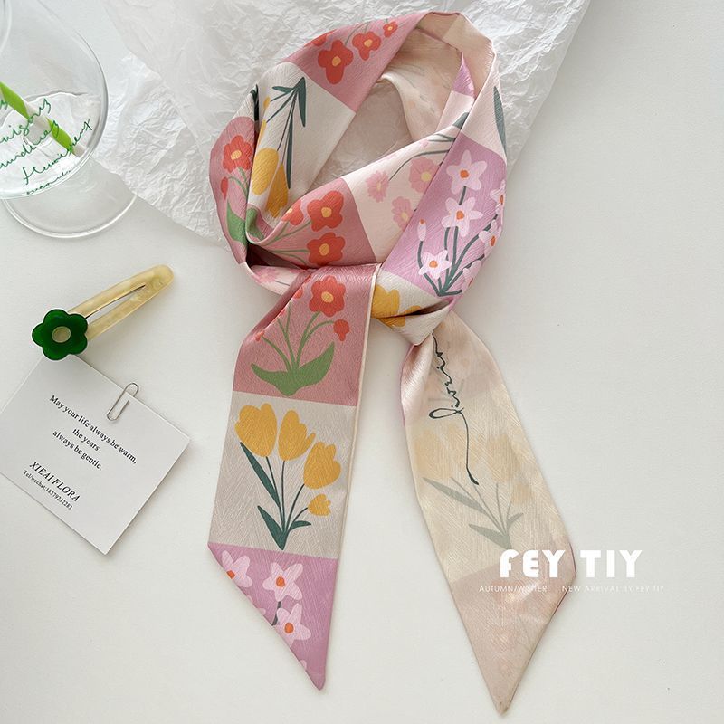 bufanda de tulipanes