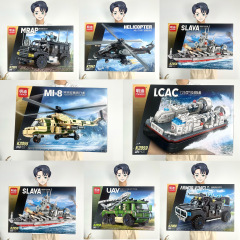 子供の早教の啓蒙の小さい粒の機甲は積み木の箱の男の子の軍事のスーツのおもちゃの幼稚園の卸売りをつづり合わせます。