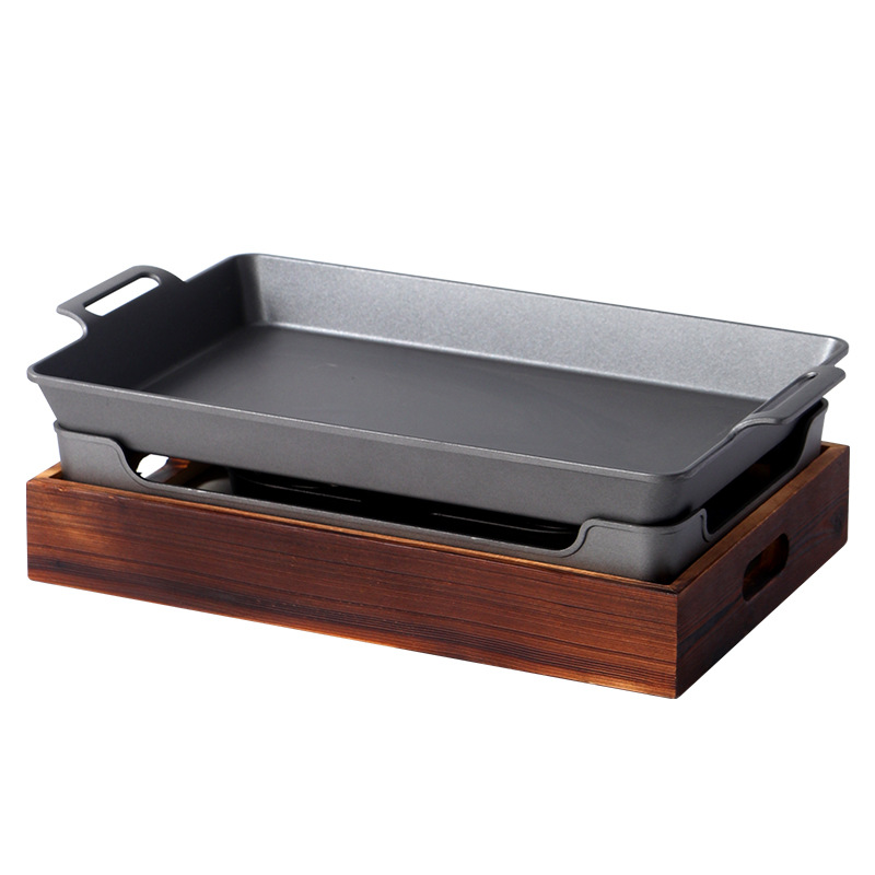 商用焼き魚ストーブ木炭アルコール環境油が底にくっつかない焼き魚皿レストラン牛蛙乾燥ボイラー海鮮大カレー皿