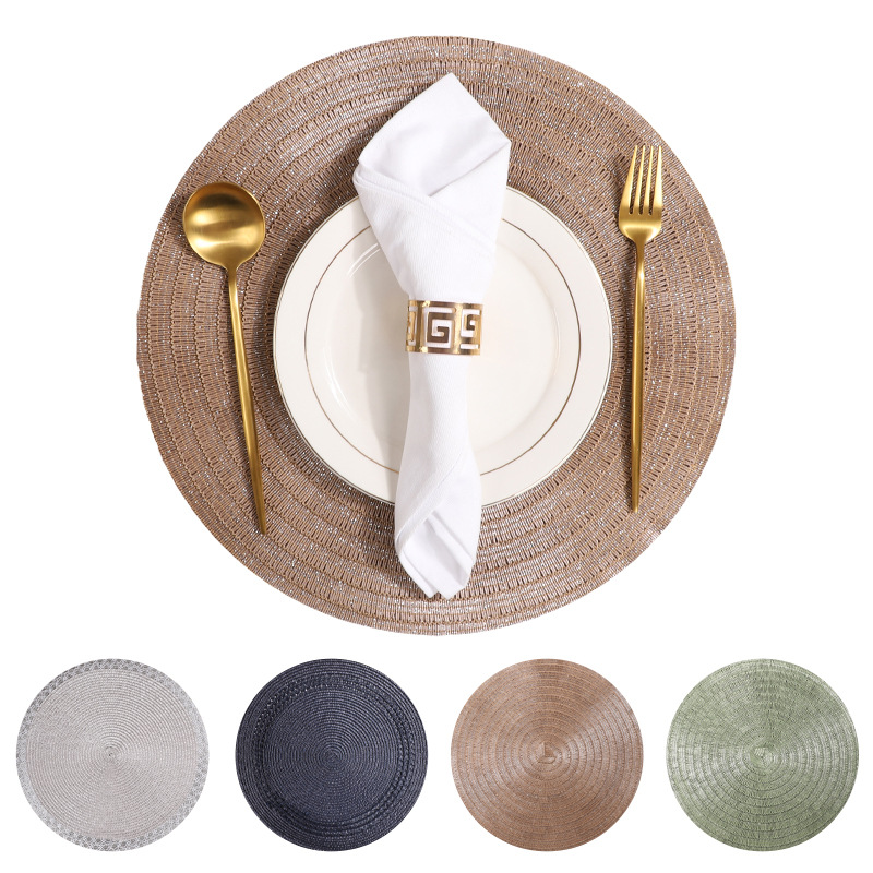 Material PP spot con encaje almohadilla de aislamiento térmico de escritorio redondo antideslizante impermeable almohadilla de taza decoración almohadilla de platos para el hogar