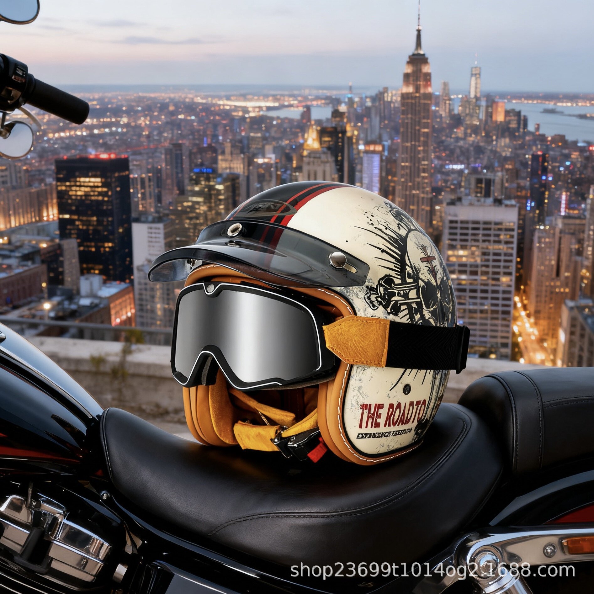 Hot-Selling Cross-Border Retro Three-Quarter Helmet Motorcycle Helmet for Cruising, All-Season Commuting, Electric Vehicles, Unisex