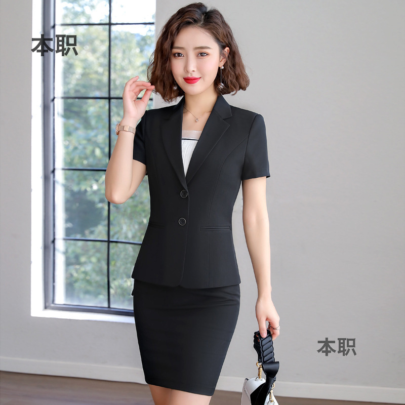 【夏日清凉】春夏短袖西装套装女办公室工装西服外套女职业装套裙