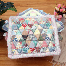 【小额批发】韩式全棉绗缝拼布椅子坐垫防滑餐饮垫办公室方形家用