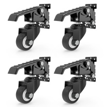 新款2.5寸起放置脚轮工作台升降移动万向轮顶高器4个