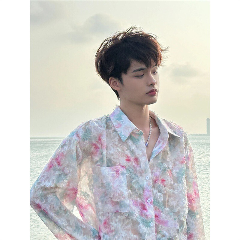 American Style Three-Dimensional Floral Shirt Ins Early Spring Dopamine Wear Tassel Floral Long-Sleeved Shirt Coat
