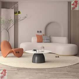 北欧科技布迷你沙发客厅瑜伽馆院服装店接待休息区会客沙发