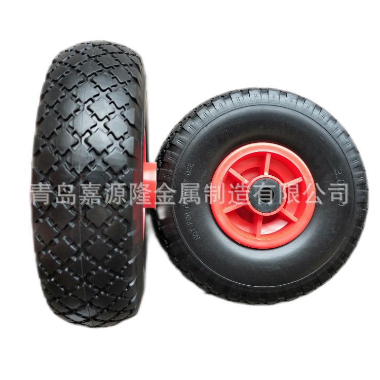 10寸餐车轮 游艇拖车PU轮 3.00-4聚氨酯PU发泡轮 童车轮 工具车轮
