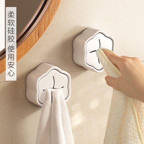 Internet celebrity towel rack bathroom punch-free bathroom storage rack rag hanging rod wash towel storage plug towel hook