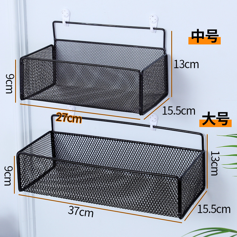 寮の吊り下げバスケット、壁に穴を開けない収納ラック、バスルーム、キッチン、トイレの壁掛け収納ラック、ベッドサイドに良いもの|undefined