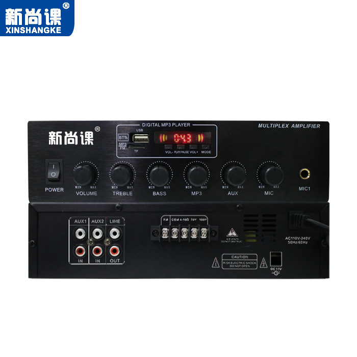 Postal gratuito bluetooth amplificador de potencia USB transmisión de voltaje fijo altavoz de resistencia fija con radio reverberación mini amplificador multifunción