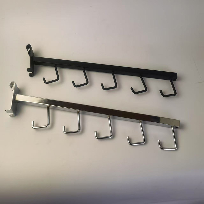 Grilla negra invertida 5 ganchos de vida simple supermercado 15mm de espesor muestre accesorios almacenar bádminton gancho de red