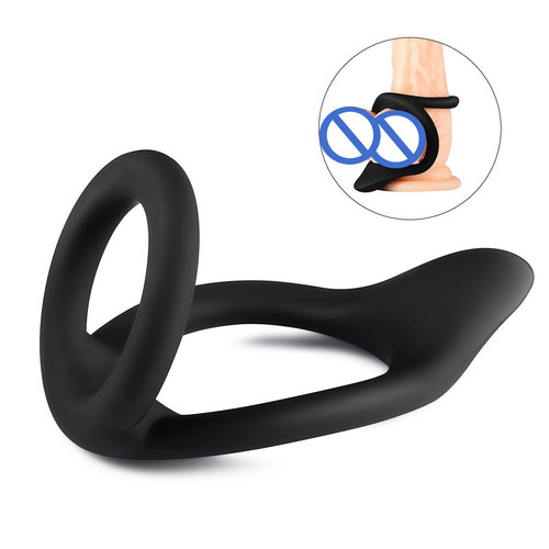 Adult sex toy fluorescent silicone cock ring, masturbation device, delay-enhancing locking ring—wholesale from cross-border factory