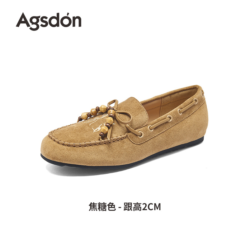 Augu Shi Deng Bean Lefour zapatos para mujeres 2025 otoño nuevo retro embarazadas zapatos casuales Birken un pie