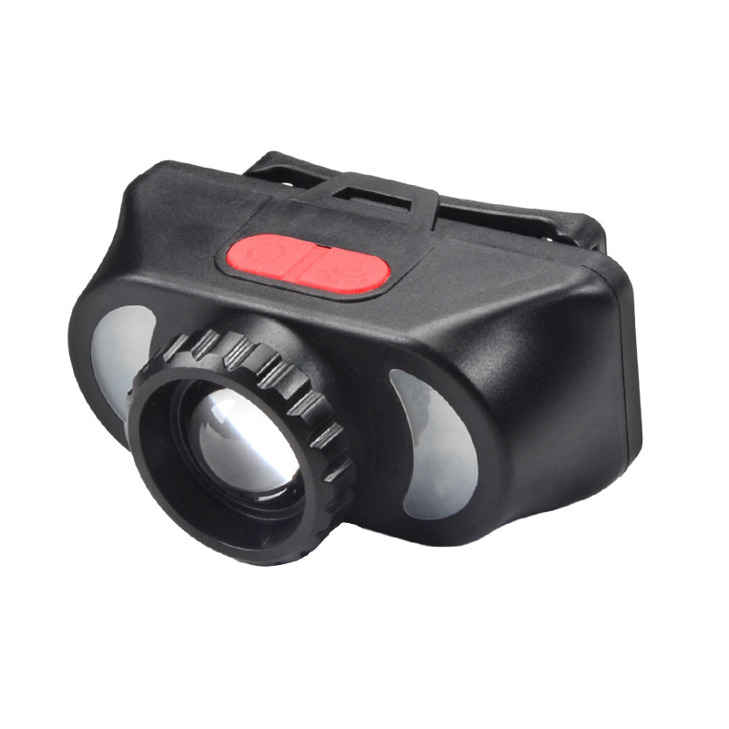 Luz amarilla faro con sensor de pesca lámpara de zoom batería larga batería recargable led luz azul linterna especial montada en la cabeza para pesca nocturna