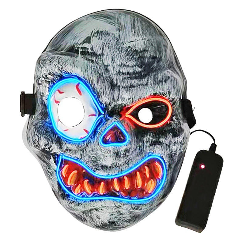 EL brillante ojo fantasma máscara de cabeza Amazon Comercio exterior Venta caliente estilo fábrica Halloween divertido horror apoyos