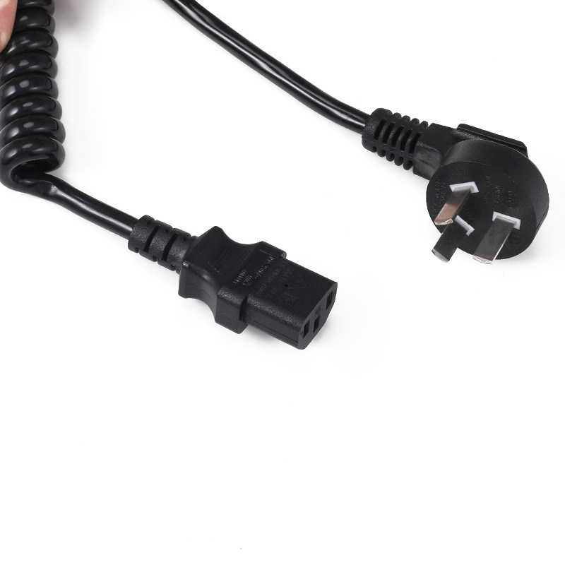 National standard three-prong bare wire 3x0.75 square mm household air conditioner refrigerator 3-core spring retractable power cord National standard three-prong bare wire 3x0.75 square mm household air conditioner refrigerator 3-core spring retractable power cord