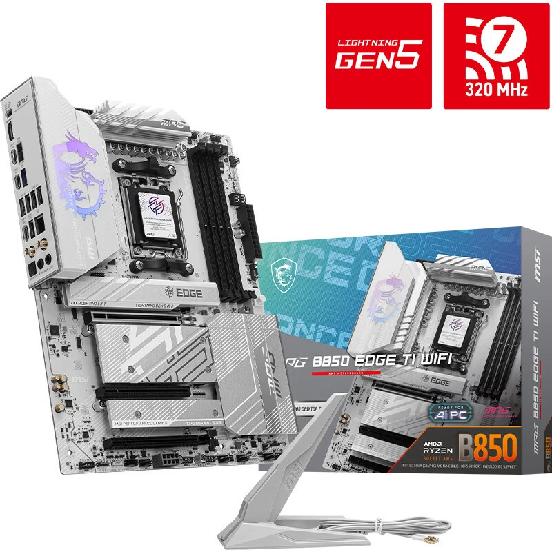 Материнская плата MPG B850 EDGE TI WIFI Blade Titanium, поддержка CPU AMD amg 9950x3d