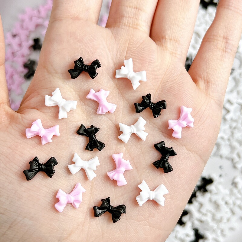 Internet Popular Manicure Black and White Powder Bow Simple All-match Fairy Resin Stereo Nail Ribbon Bow Tie Jewelry Internet Popular Manicure Black and White Powder Bow Simple All-match Fairy Resin Stereo Nail Ribbon Bow Tie Jewelry